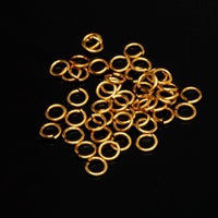 Packaged Findings, Gold Tone Jump Rings 4mm, Pkg 50