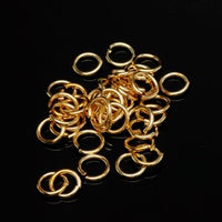 Packaged Findings, Gold Tone Jump Rings 6mm, Pkg 40