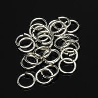 Packaged Findings, Silver Tone Jump Rings 8mm, Pkg 24