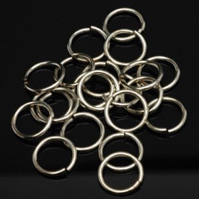 Packaged Findings, Silver Tone Jump Rings 10mm, Pkg 20