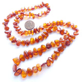 Amber Baltic, Freeform Flat Nuggets, Graduated 28-inch Strand