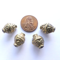 Brass, African Inspired Bicones, 15x10mm, Sold Individually