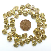 Cast Gold-tone Replicas of African Sun Spiral Beads 3x9mm, Set of 20