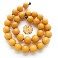 African Amber, Faux Amber, Butterscoch, Round 13mm, Strands