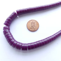 Block "Sugelite" Purple Graduated Heishi 5-10mm on 16-inch Strands