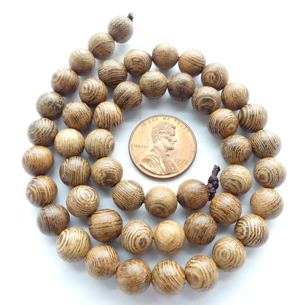 Wood Round, African Fine-Grained Hardwood, 8mm on 15.5" Strands